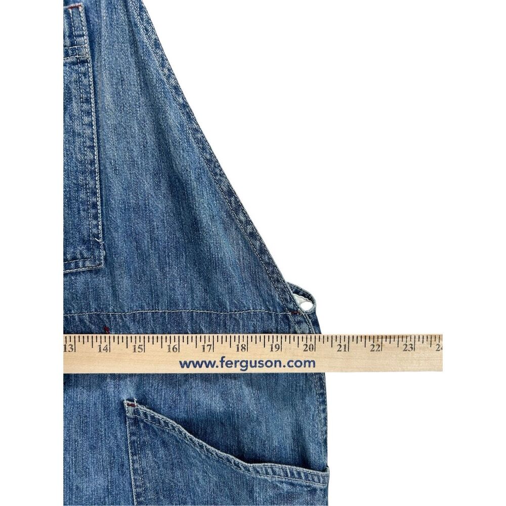 Vtg Faded Glory Denim Overall Maxi Dress XL Blue Jean Bib Jumper Pinafore 90s - Picture 5 of 12